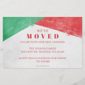 バジェット絵を描抽象芸術ニューホームフォトホリデーカード (裏面)