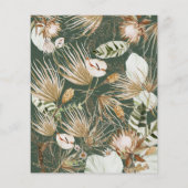 バジェット緑のボヘミアンモダンボタニカルエレガント (裏面)