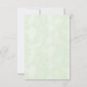 バジェット緑ホタテガイのフレームヴィンテージベビーシャワー 招待状 (裏面)