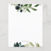 バジェット緑化幾何学ベビーシャワー招待状 (裏面)