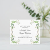 バジェット緑葉の夏の結婚式の日付を保存 (スタンド正面)