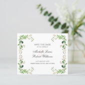 バジェット緑葉の夏の結婚式の日付を保存 (スタンド正面)