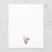 バジェット繊細なチューリップ水のカラーフレーム結婚ズ (裏面)