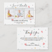 バジェット繊細な写真ベビーサンキューカード ノートカード (正面/裏面)