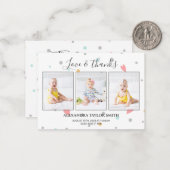 バジェット繊細な写真ベビーサンキューカード ノートカード (正面/裏面インサイチュ)