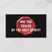 バジェット聖霊クリスチャンによって封印されている 名刺 (正面)