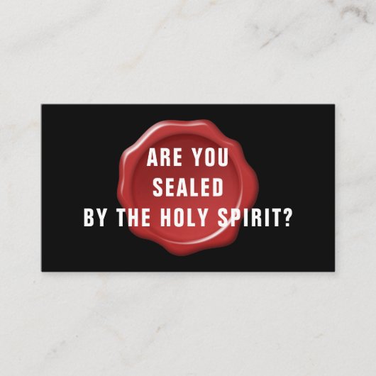 バジェット聖霊クリスチャンによって封印されている 名刺 (正面)