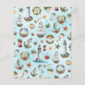 バジェット航海のシーズグリーティングフォトホリデーカード (裏面)