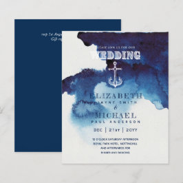 バジェット航海のセーリング目的地ウェディング招待状