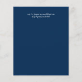 バジェット航海のセーリング目的地ウェディング招待状 (裏面)