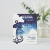 バジェット航海のセーリング目的地ウェディング招待状 (スタンド正面)
