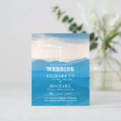 バジェット航海のセーリング目的地ウェディング招待状 (スタンド正面)