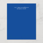 バジェット航海のセーリング目的地ウェディング招待状 (裏面)