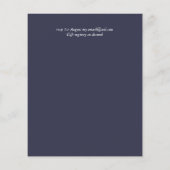 バジェット航海のセーリング目的地ウェディング招待状 (裏面)