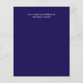 バジェット航海のセーリング目的地ウェディング招待状 (裏面)