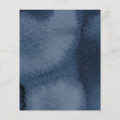 バジェット航海のネイビーブルーウォーターカラーブライダルシャワー (裏面)