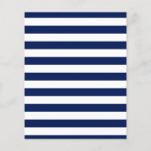 バジェット航海のネイビー金ゴールドブライダルシャワー招待 (裏面)