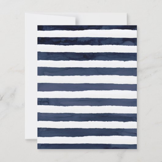 バジェット航海のブルーフローラブライダルシャワー招待状 (裏面)