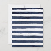 バジェット航海のブルーフローラブライダルブランチ招待状 (裏面)