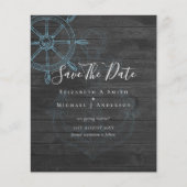 バジェット航海の写真救日付き海ビーチ海 チラシ (正面)