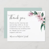 バジェット色彩の鮮やかマグノリアと葉 |ありがとうございます (正面/裏面)