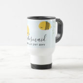 バジェット花嫁ブライダルパーティギフトバンブルミツバチ トラベルマグ (正面右)