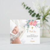 バジェット花模様ピンクの写真の女の感謝してい子あなた (スタンド正面)