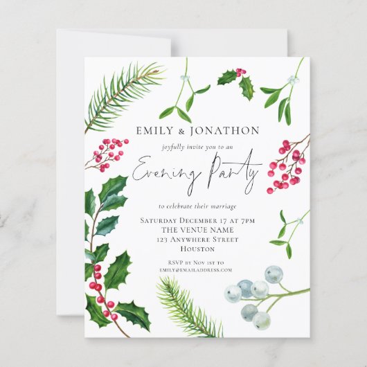 バジェット葉クリスマス結婚の夕べパーティー (正面)