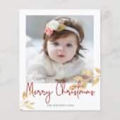 バジェット葉クリスマス金ゴールドグリーンホリデーフォト