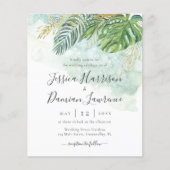 バジェット葉トロピック金ゴールドの緑の結婚葉 (正面)