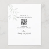 バジェット葉ユーカリウエディング日付を保存 (裏面)