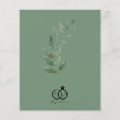 バジェット葉ユーカリプトゥスグリーン結婚リー チラシ (裏面)