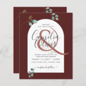 バジェット葉ユーカリーオーバーレイ結婚アーチズ (正面/裏面)