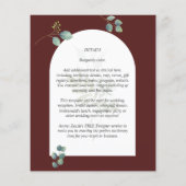 バジェット葉ユーカリーオーバーレイ結婚アーチズ (裏面)