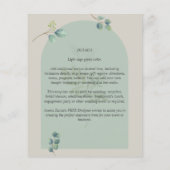 バジェット葉ユーカリーオーバーレイ結婚アーチズ チラシ (裏面)