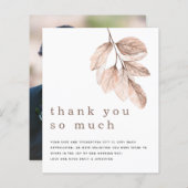 バジェット葉赤面Newlywed写真ありがとう (正面/裏面)