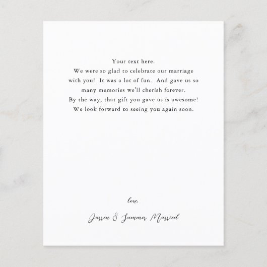 バジェット葉金ゴールド&ユーカリありがとう写真 (裏面)