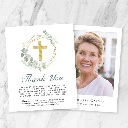 バジェット葬儀クロスEucalyptus写真ありがとう