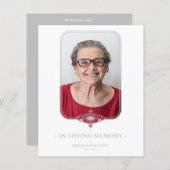 バジェット葬儀グレー装飾レース効果写真 (正面/裏面)