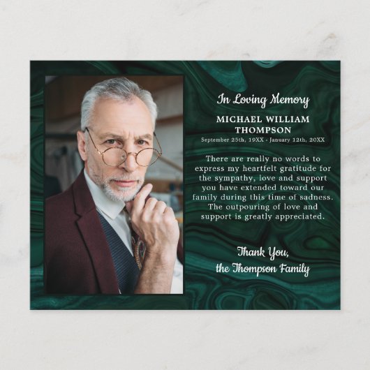 バジェット葬儀サンキューカード悔やみや弔慰メモリアル (正面)