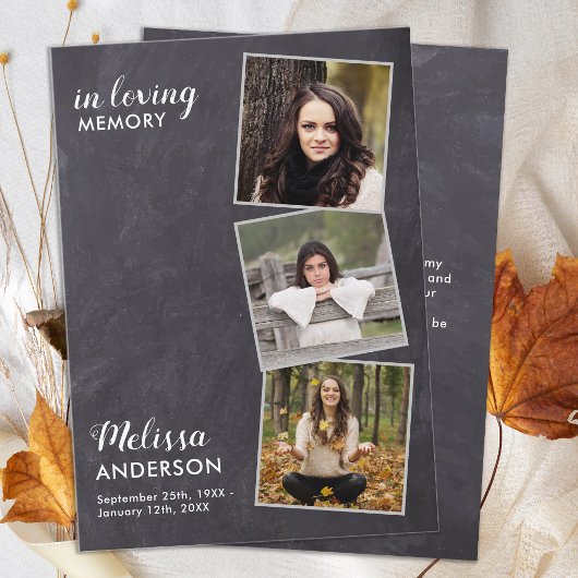 バジェット葬儀サンキュー3写真悔やみや弔慰 ノートカード