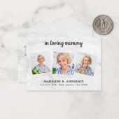 バジェット葬儀サンキュー3写真悔やみや弔慰 ノートカード (正面/裏面インサイチュ)