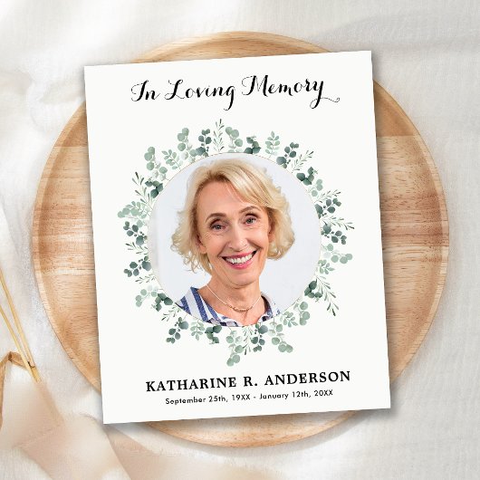 バジェット葬儀ユーカリ悔やみや弔慰サンキューカード