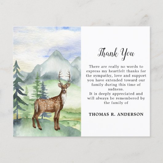 バジェット葬儀悔やみや弔慰サンキューウッドランドディアー (正面)