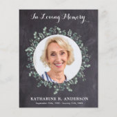 バジェット葬儀悔やみや弔慰サンキューカードユーカリ (正面)