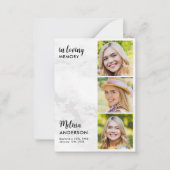 バジェット葬儀記念撮影悔やみや弔慰 ノートカード (正面)