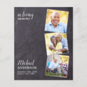 バジェット葬儀3フォト悔やみや弔慰サンキューカード (正面)