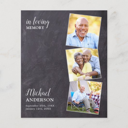 バジェット葬儀3フォト悔やみや弔慰サンキューカード (正面)