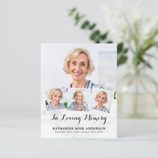 バジェット葬儀4フォトコラージュ悔やみや弔慰ありがとう (スタンド正面)