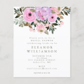 バジェット薄紫ピンクフローラブーケブライダルシャワー (正面)